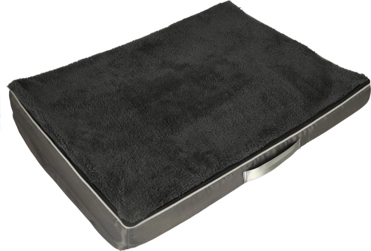 Ortopedyczne, wodoodporne legowisko materacowe dla psa i kota 90 × 70 × 10 cm, szare