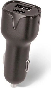 Setty ładowarka samochodowa USB z USB i USB‑C 2,4 A, czarna