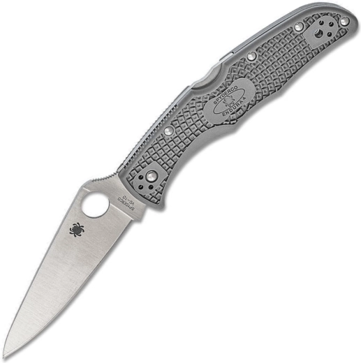 Spyderco Endura 4 Flat Ground nóż składany 9,5 cm, satyna, szary, FRN
