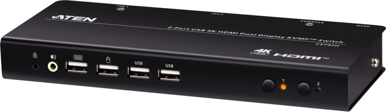 2-portowy przełącznik USB 4K HDMI KVMP do dwóch monitorów