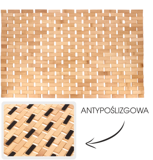 Bambusowa mata łazienkowa Barbados 50 × 70 cm