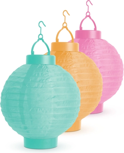Lampion solarny z zimną białą diodą LED, 21 cm - 1 sztuka