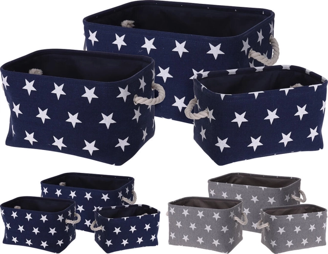 Tekstylny koszyk do przechowywania S 30 × 19 × 17 cm – mix kolorów