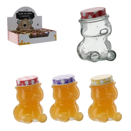 Słoik miś ze śrubowanym wieczkiem 80 ml