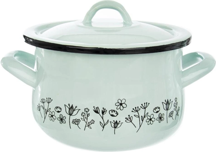 Emaliowany garnek z pokrywką LOUKA 16 cm, 2,3 l