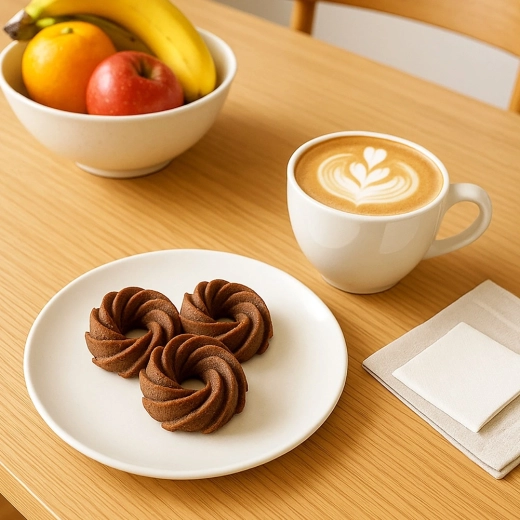 Stylowe serwowanie do kawy i śniadania