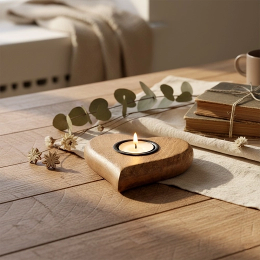 Romantyczny kształt serca dla przytulnej atmosfery