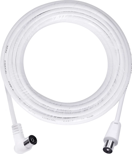 Solight antenowy kabel koncentryczny 3C2V z konektorami kombinowanymi 10 m biały