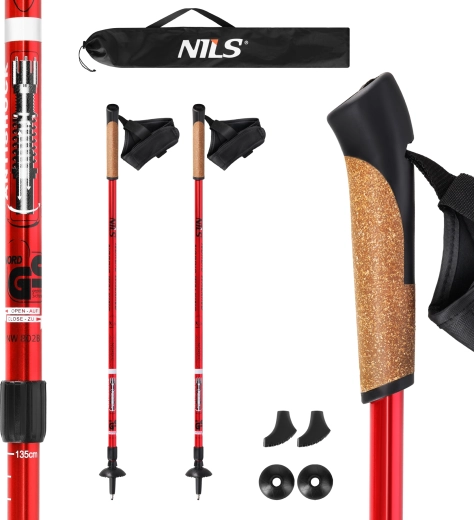 Teleskopowe kije do nordic walking NILS Extreme z systemem anti-shock