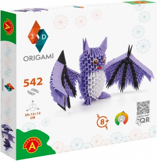 Origami 3D nietoperz - kreatywny zestaw