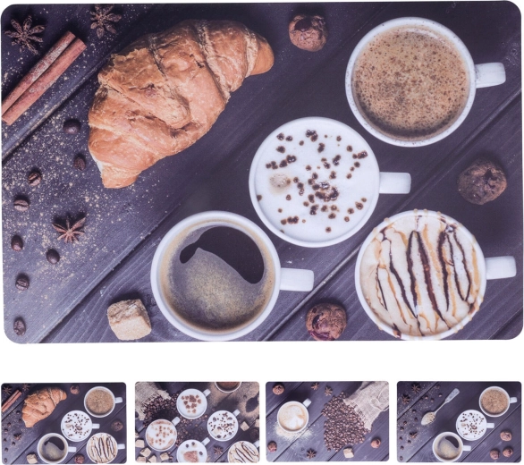 Plastowa podkładka Kawa 43,5 × 28,5 cm, mix dekorów