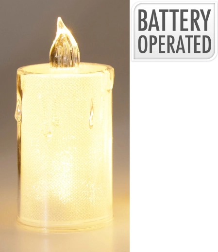 Przezroczysta świeczka LED 10,5 cm