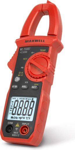 Miernik cęgowy MAXWELL AC 400 A z automatycznym wyborem zakresu