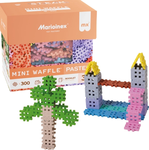 Klocki konstrukcyjne Marioinex Mini Waffle Pastel, 300 elementów