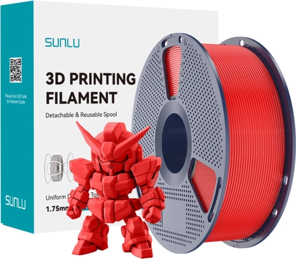 Filament Sunlu PLA+ 2.0 czerwony 1,75 mm