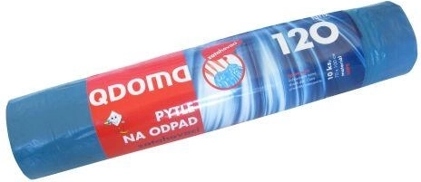 Worki na śmieci z taśmą ściągającą 120 l, 70 × 100 cm, 27 µ, 10 szt.
