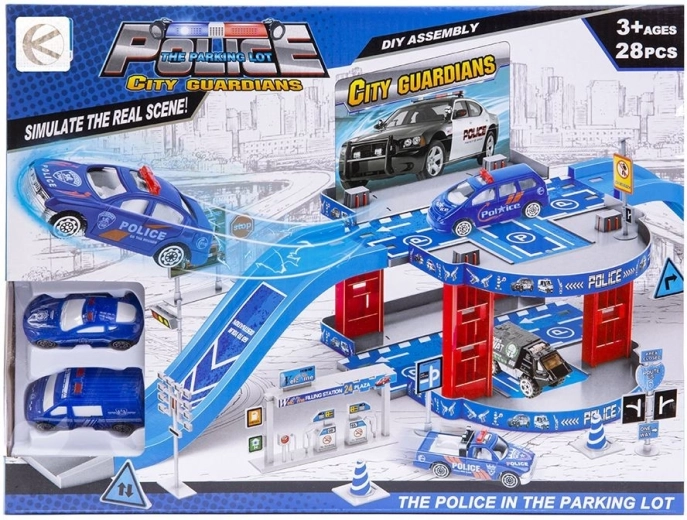 Policyjny parking z 2 autkami - 1 sztuka