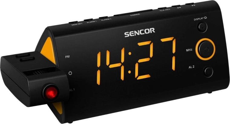 Radiobudzik Sencor z projekcją czasu