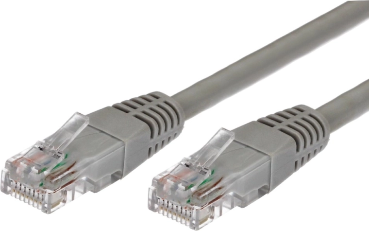 Patch kabel RJ45 UTP Cat5e 0,5 m szary