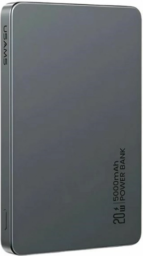 Magnetyczny powerbank 5000 mAh 20W z MagSafe i PD, szary