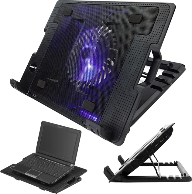 Chłodząca podstawka pod laptop 17" z podświetleniem LED i USB