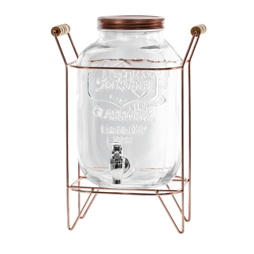 Stabilny metalowy stojak w odcieniu miedzi