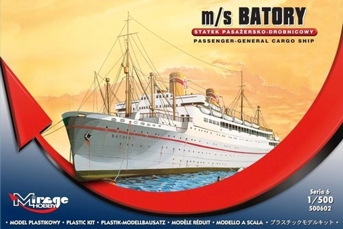 Plastikowy model statku M/S Batory