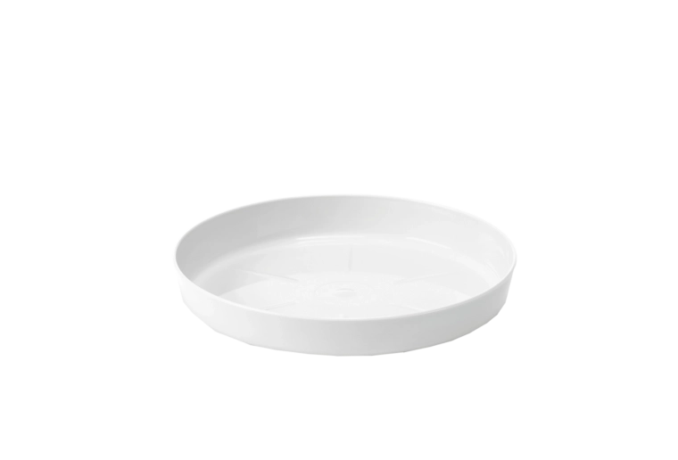 Plastowa podstawka pod doniczkę Lamela Magnolia biała 14,5 cm