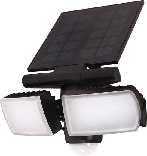 Solight solarny reflektor LED z czujnikiem 8 W 600 lm czarny