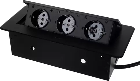 3 gniazda w jednym wysuwanym module