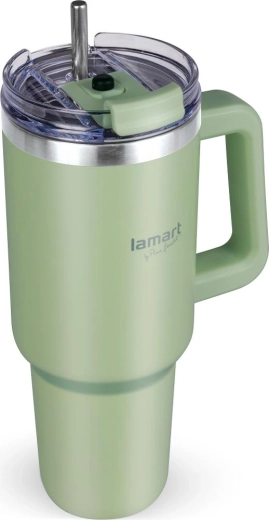 Kubek termiczny Lamart Huge limonkowy 1,2 l