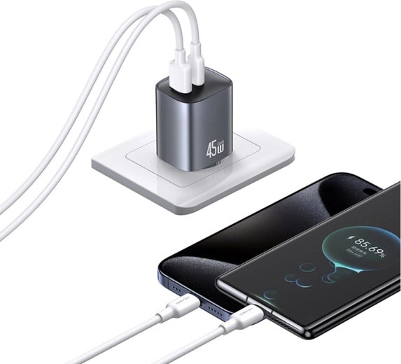 Dwa porty do jednoczesnego ładowania