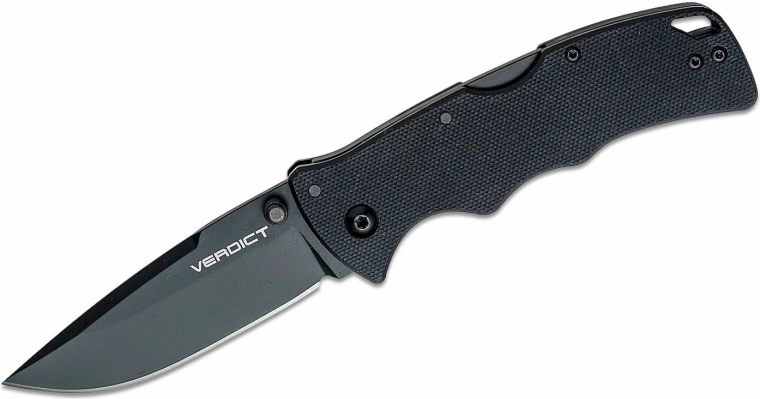 Cold Steel Verdict Spear Point nóż składany 7,6 cm czarny G10
