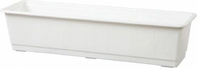 Plastowa donica na kwiaty 60 cm biała