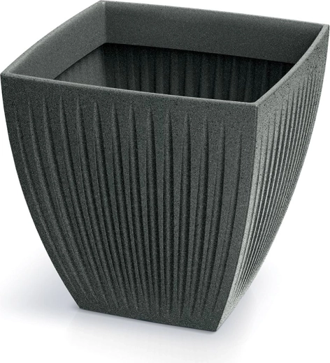 Donica Latia Square MIDL 40 × 40 × 40 cm – czarny granit