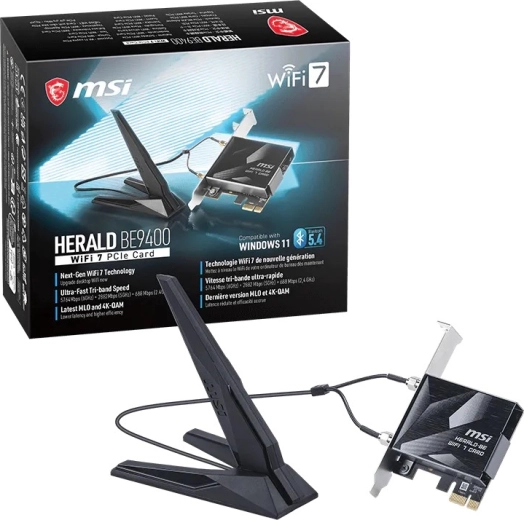 MSI Herald BE9400 WiFi 7 karta sieciowa PCIe