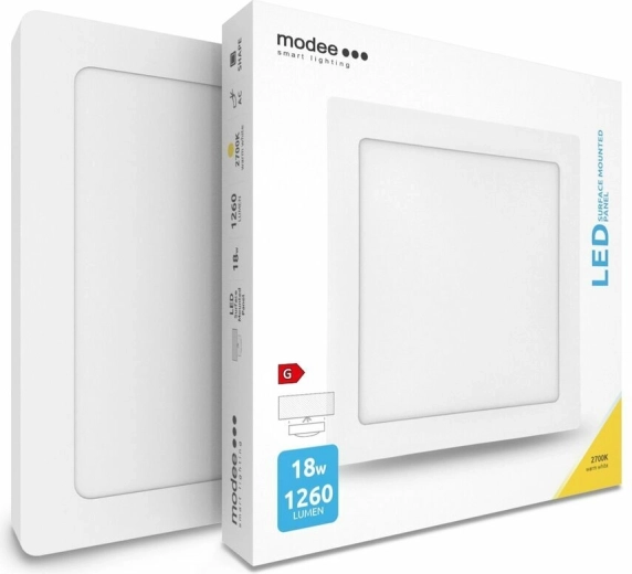 Modee panel LED kwadratowy 18 W, 1260 lm, 225 × 225 mm, ciepła biel