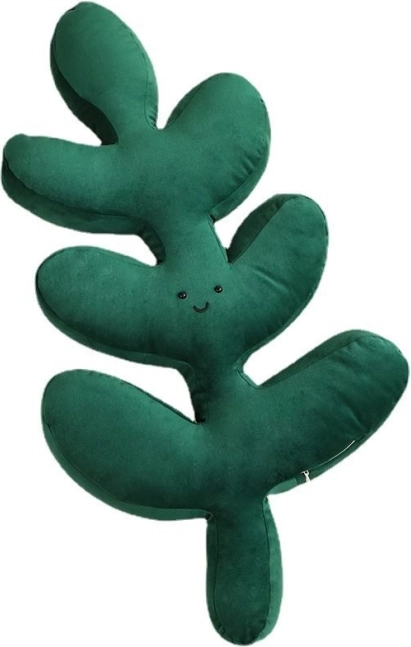 Dekoracyjna pluszowa poduszka w kształcie liścia – Typ 1