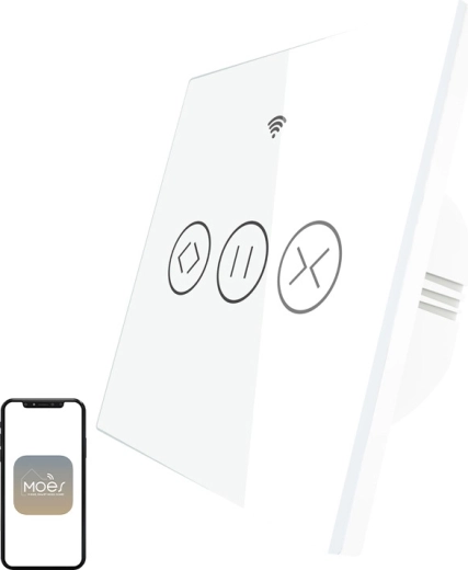 Inteligentny dotykowy włącznik rolet Wi‑Fi Moes – 1 sztuka