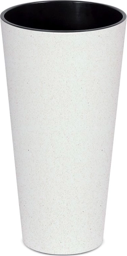 Doniczka Tubus Slim Eco Wood z wkładem 25 cm – biała