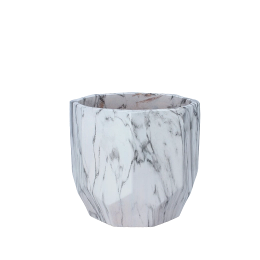 Ceramiczna osłonka na doniczkę z efektem marmuru 18 × 18 × 17 cm