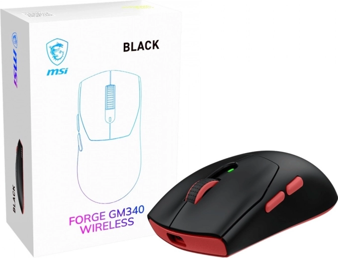 MSI Forge bezprzewodowa mysz gamingowa GM340W czarna