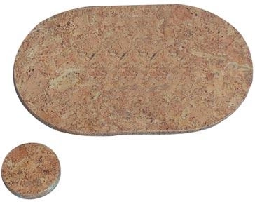 Okrągłe korkowe podkładki 10 cm, gładkie (6 szt.)
