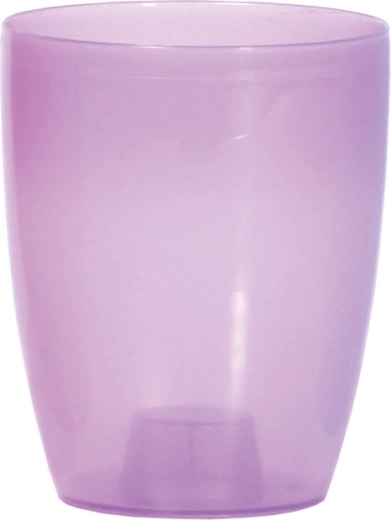 Doniczka na storczyki Coubi 16 cm transparentna matowa fioletowa