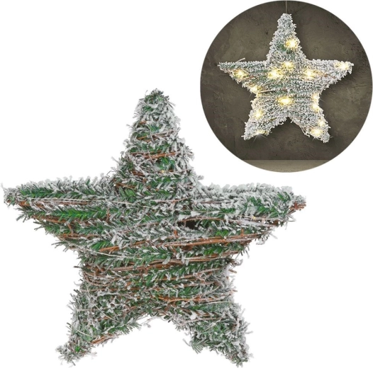 Efekt śniegu na wiklinowej ramie