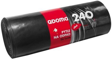 Mocne worki na odpady 240 l, czarne, 120 × 145 cm (10 szt.)