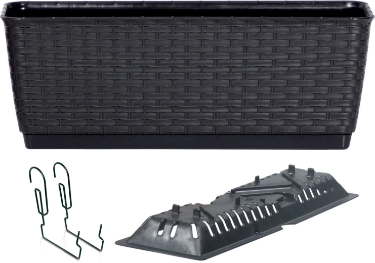 Skrzynka z hakami RATOLLA, 49,2 cm, antracyt