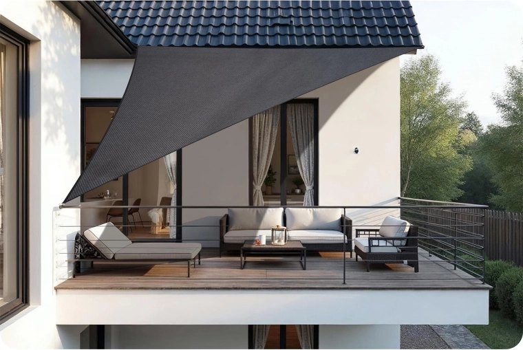 Stylowy cień na balkon, taras i do ogrodu