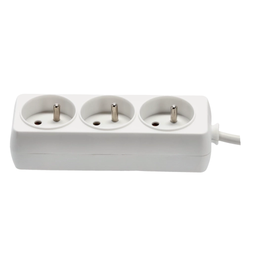 Kompaktowa listwa z 3 uziemionymi gniazdami