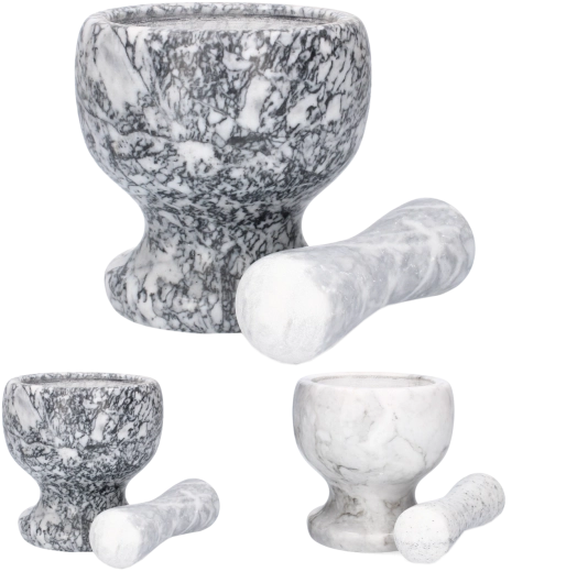 Marmurowy moździerz 12,5 × 12,5 cm biały